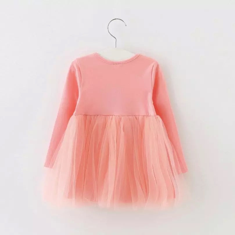 pink long sleeve tutu dress Long Sleeve Tutu Dress
