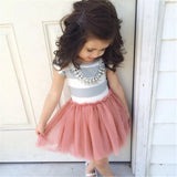 Striped Tutu Dress - Pink