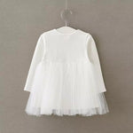 Long Sleeve Tutu Dress - White