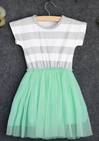 Striped Tutu Dress - Green
